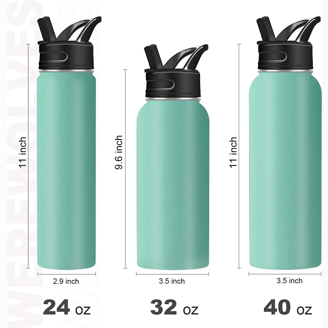 Wholesale Eco-Friendly BPA Free Leak Proof Metal Canteen Mug Gym Hydro Sports Flask Vacuum Thermos Stainless Custom Steel Insulated Water Bottle with Straw 32oz