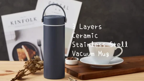 Tasse sous vide en céramique à 3 couches en acier inoxydable avec infuseur en option